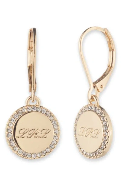RALPH LAUREN LAUREN RALPH LAUREN SOMERSET MONOGRAM DROP EARRINGS