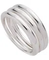 Polo Ralph Lauren Lauren Ralph Lauren Sterling Silver 3-pc. Set Stack Rings In Silver