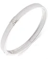 RALPH LAUREN LAUREN RALPH LAUREN STERLING SILVER LOGO BANGLE BRACELET