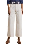 Ralph Lauren Lauren  Stretch Cotton Twill Crop Pants In White
