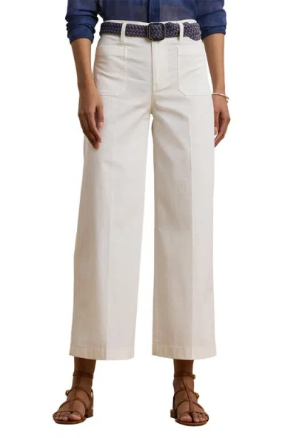 Ralph Lauren Lauren  Stretch Cotton Twill Crop Pants In White