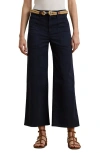 Ralph Lauren Lauren  Stretch Cotton Twill Crop Pants In Blue