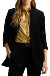 Ralph Lauren Women's Long Sleeve Velvet Blazer In Black