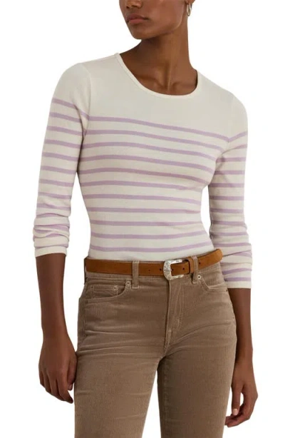 RALPH LAUREN LAUREN RALPH LAUREN STRIPE LONG SLEEVE COTTON TOP