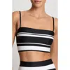 Ralph Lauren Lauren  Stripe Longline Bikini Top In Multi
