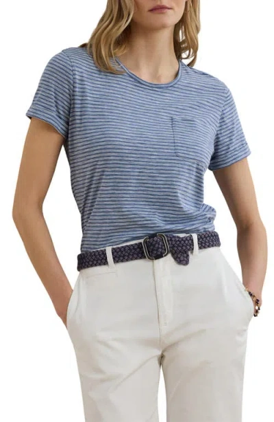 Ralph Lauren Lauren  Stripe Slub Cotton Pocket T-shirt