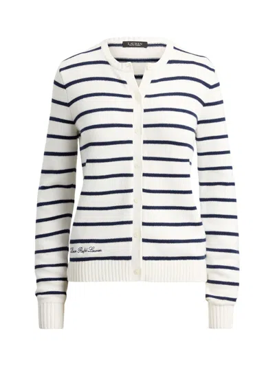 Ralph Lauren Lauren  Striped Cardigan In Multi