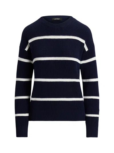 Ralph Lauren Lauren  Striped Sweater In Blue