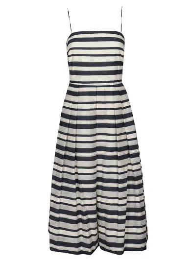 Ralph Lauren Lauren  Striped Wide-leg Jumpsuit In White