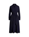 Ralph Lauren Lauren  Surplice Georgette Midi Dress Woman Midi Dress Midnight Blue Size 8 Polyester In Blue