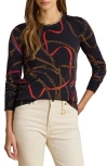Ralph Lauren Women's Belting Print Long-sleeve Sweater In Multi