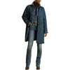 Ralph Lauren Lauren  Tartan Quilted Coat In Blue