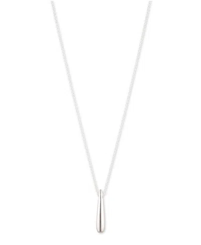 Ralph Lauren Teardrop Pendant Necklace In Sterling Silver