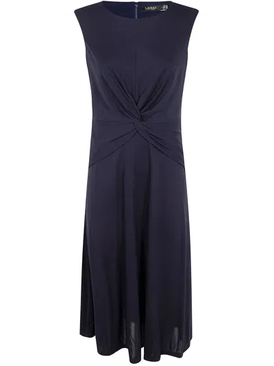 Ralph Lauren Tessanne Short Sleeve Day Dress In Blue