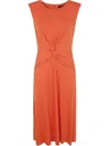 Ralph Lauren Tessanne Short Sleeve Day Dress By Lauren Ralph La In Orange