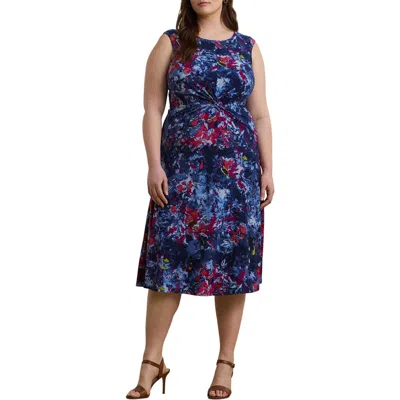RALPH LAUREN LAUREN RALPH LAUREN TWIST FRONT JERSEY DRESS