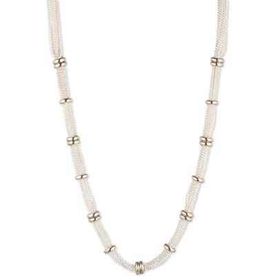 Ralph Lauren Lauren  Two-tone Station Necklace In Metallic