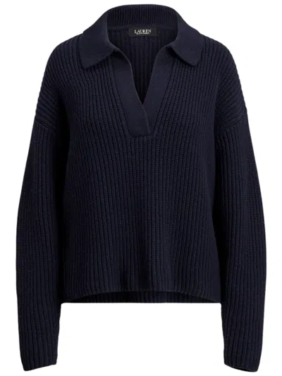 Ralph Lauren Lauren  V-neck Sweater In Blue