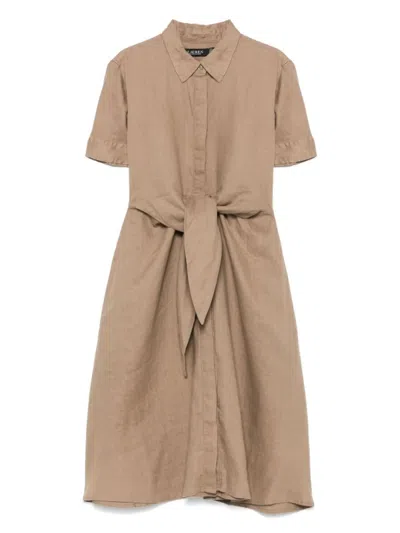 Ralph Lauren Lauren  Wakana Elbow Sleeve Day Dress In Pink