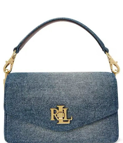 Ralph Lauren Lauren  Washed Cotton Denim Small Shoulder Bag