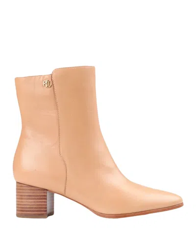 Ralph Lauren Ankle Boots In Beige