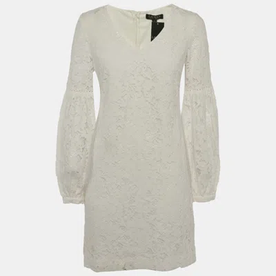 Ralph Lauren Lauren  White Guipure Lace Mini Dress