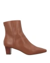 Ralph Lauren Lauren  Willa Burnished Leather Bootie Woman Ankle Boots Brown Size 8 Soft Leather