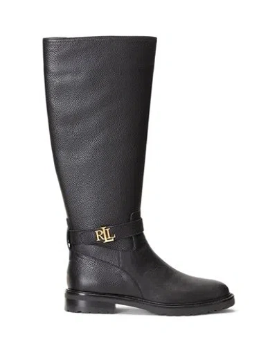 Ralph Lauren Lauren  Woman Knee Boots Black Size 9.5 Soft Leather