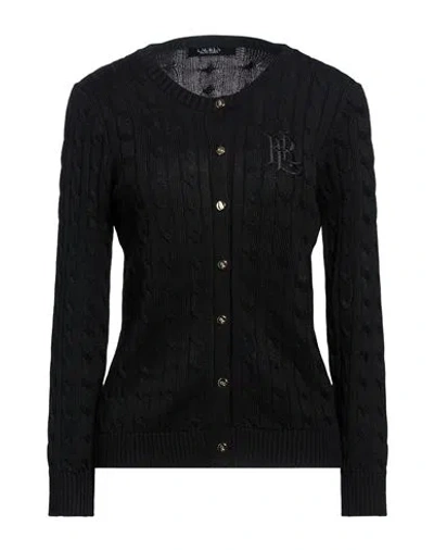 Ralph Lauren Lauren  Woman Cardigan Black Size Xs Cotton, Viscose In Animal Print