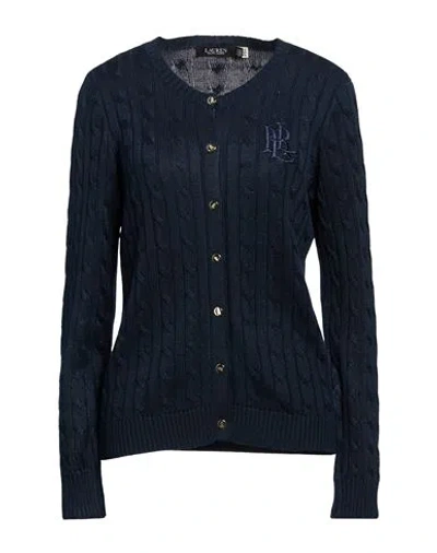 Ralph Lauren Lauren  Woman Cardigan Navy Size Xs Cotton, Viscose In Blue
