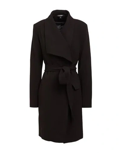 Ralph Lauren Lauren  Woman Coat Black Size L Polyester, Rayon, Elastane