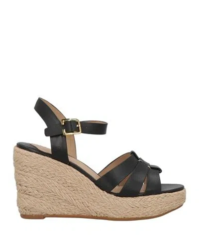Ralph Lauren Lauren  Woman Espadrilles Black Size 8 Leather