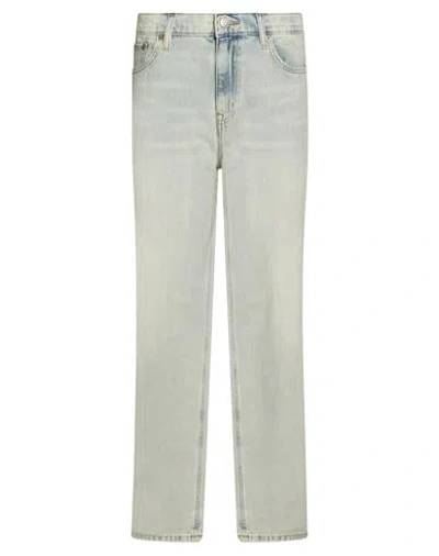 Ralph Lauren Lauren  Woman Jeans Blue Size 10 Cotton, Lyocell In Gray