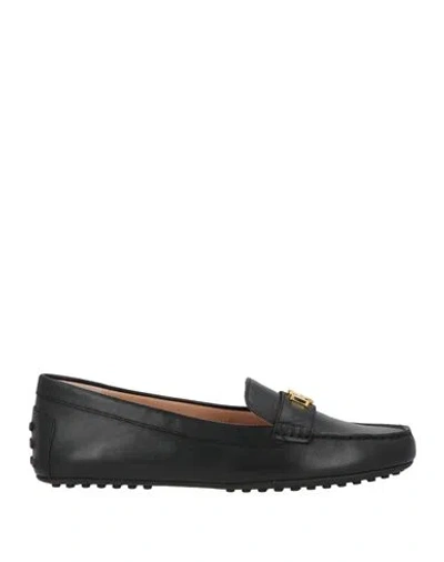 Ralph Lauren Lauren  Woman Loafers Black Size 9 Leather In Multi