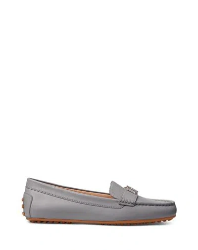 Ralph Lauren Lauren  Woman Loafers Grey Size 9.5 Bovine Leather