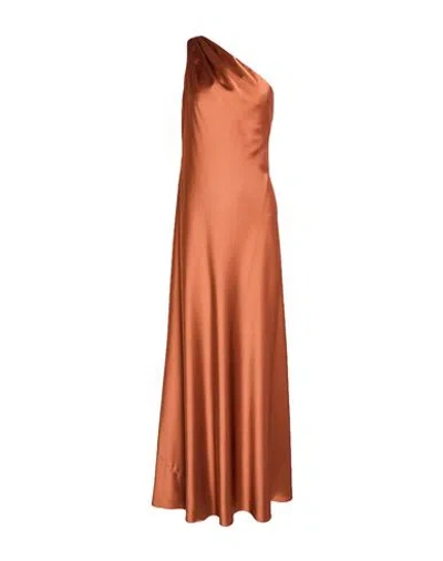Ralph Lauren Lauren  Woman Maxi Dress Brown Size 0 Recycled Polyester, Polyester