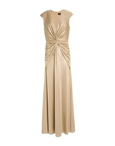 Ralph Lauren Lauren  Woman Maxi Dress Platinum Size 0 Polyester, Elastane In Grey