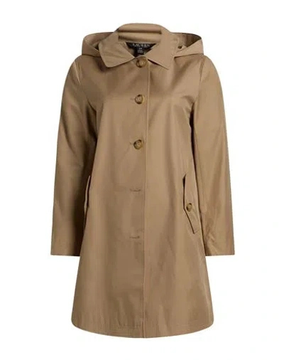 Ralph Lauren Lauren  Woman Overcoat & Trench Coat Beige Size Xs Cotton, Polyester In Green