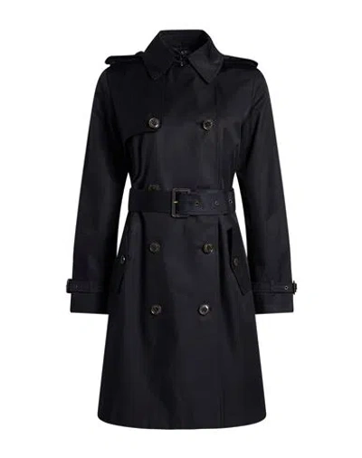 Ralph Lauren Lauren  Woman Overcoat & Trench Coat Navy Size Xs Cotton, Polyester In Blue