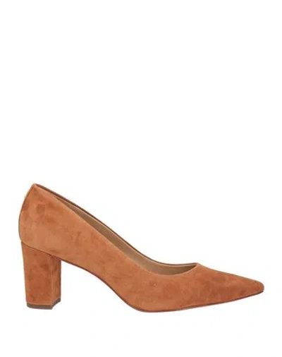 Ralph Lauren Lauren  Woman Pumps Tan Size 9 Leather In Brown