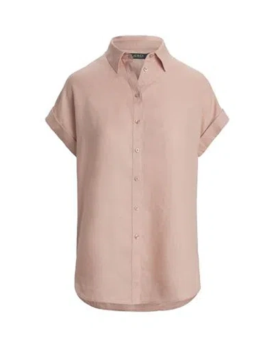 Ralph Lauren Lauren  Woman Shirt Antique Rose Size Xl Linen In Multi