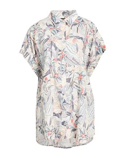 Ralph Lauren Lauren  Woman Shirt Ivory Size L Linen In Multi