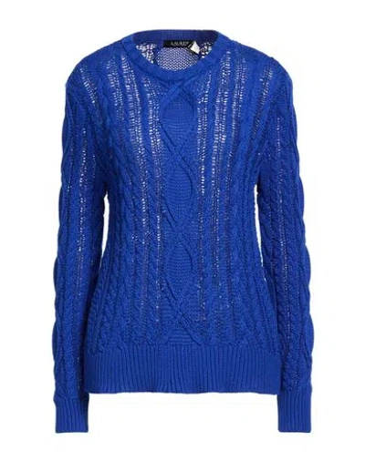 Ralph Lauren Lauren  Woman Sweater Bright Blue Size L Cotton