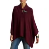 Ralph Lauren Lauren  Wool Blend Cape In Red
