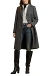 Ralph Lauren Lauren  Wool Blend Tweed Coat In Gray