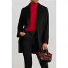 Ralph Lauren Lauren  Wool Blend Wrap Coat In Black