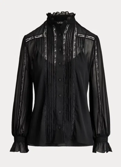 Ralph Lauren Lauren  Woven Blouse Shirt In Blue