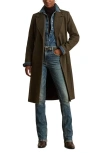 Ralph Lauren Lauren  Wrap Longline Coat In Brown