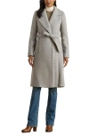 Ralph Lauren Lauren  Wrap Longline Coat In Gray
