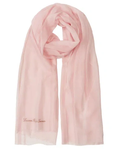 Ralph Lauren Lauren  Yarn Dye Wrap With Lurex In Pink
